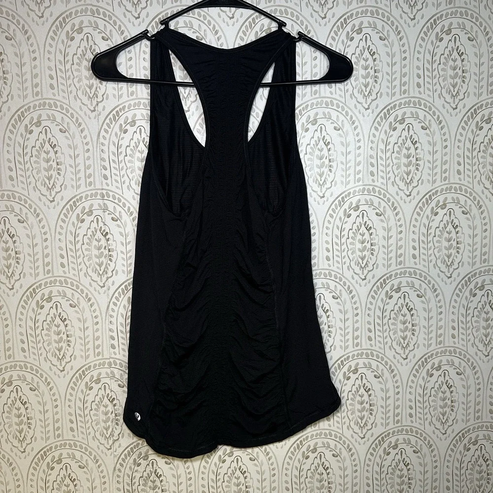 Lululemon RUNNER UP TANK - SWEAT LIFE, Black - Size‎ 4 Women's Racer back